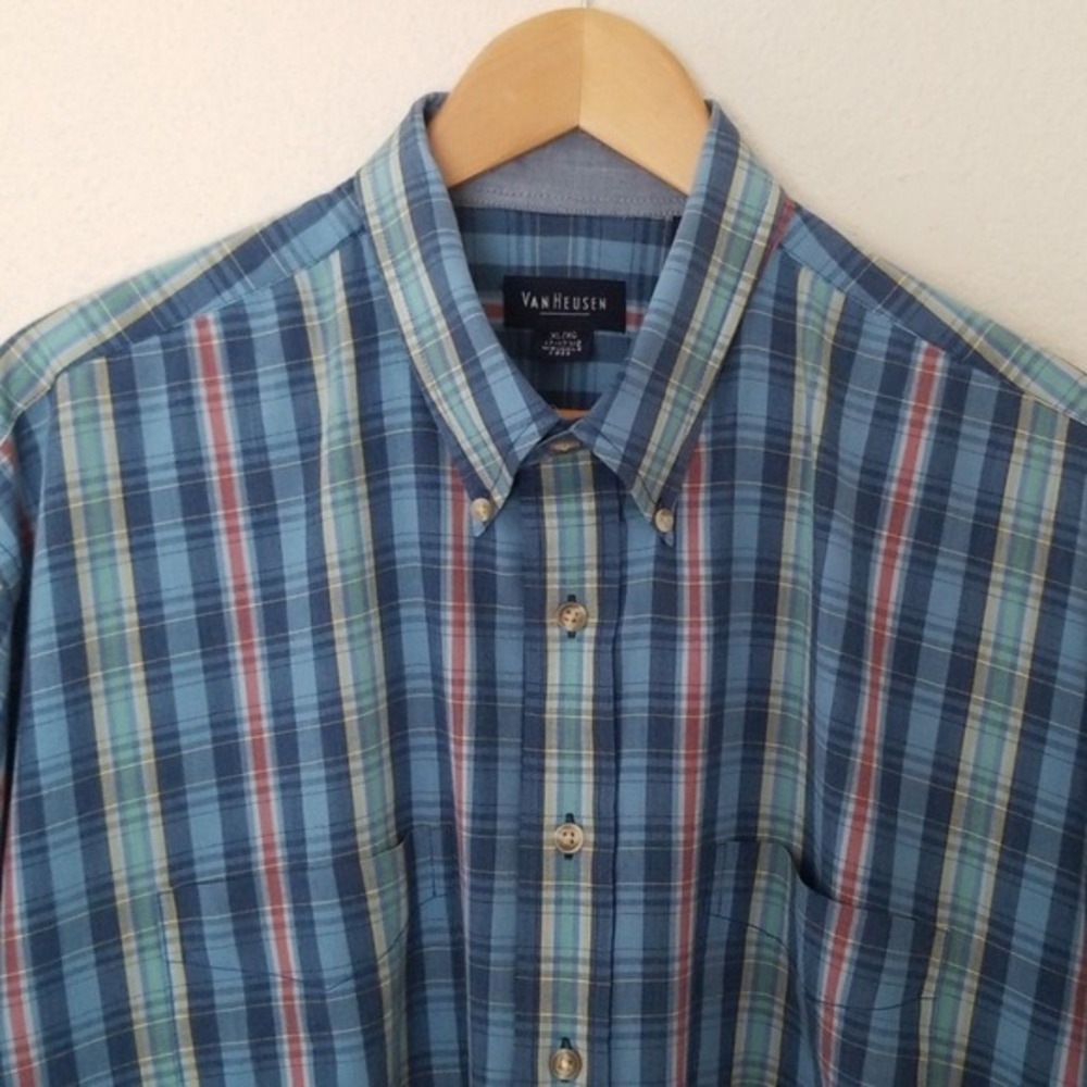Van Heusen Shirt mens xl Short-Sleeve Button-Down, Wrinkle-Free